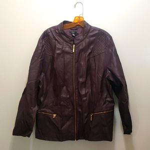 Plum Colored Leather Style Jacket